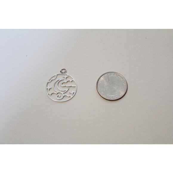 Sterling Silver Openwork Night Sky Pendant - Picture 4 of 4